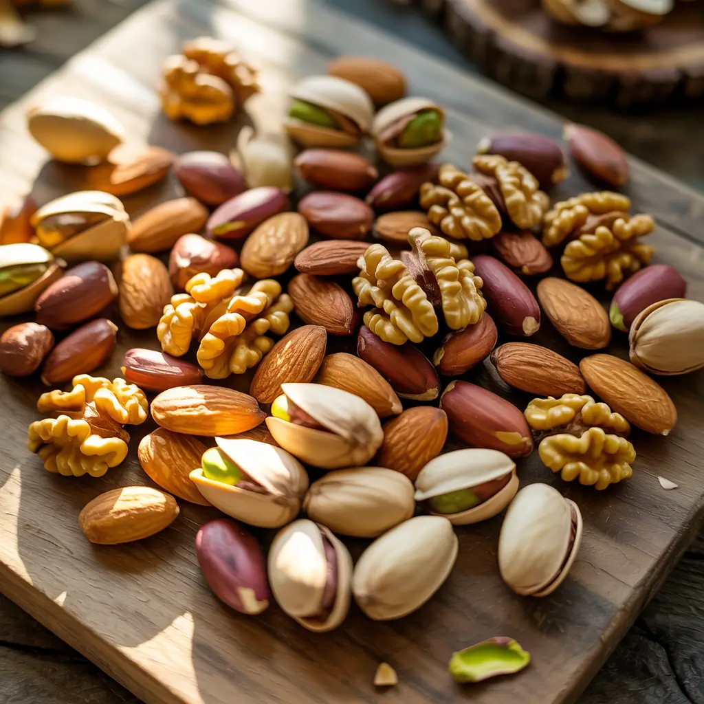 Nuts (almonds, walnuts, pistachios)