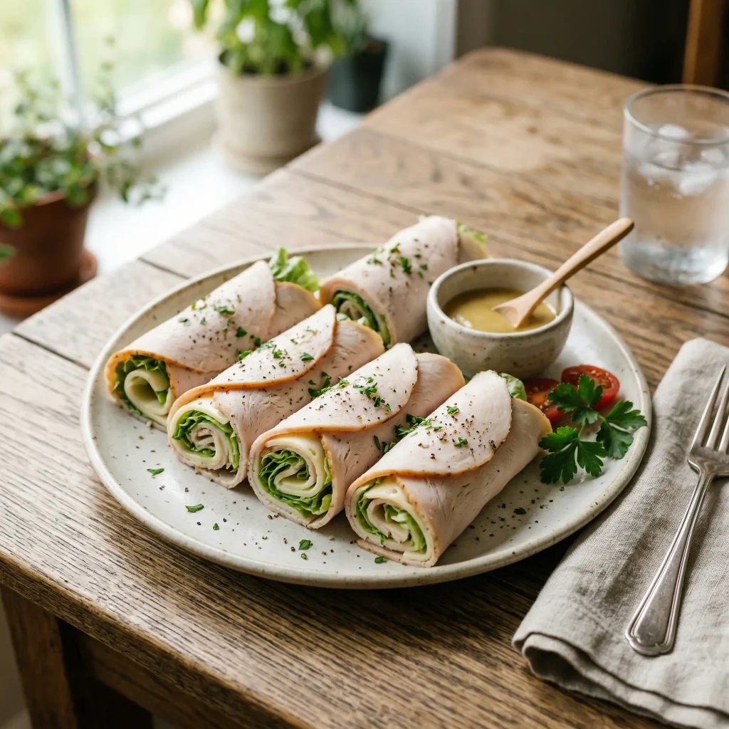 Turkey and cheese roll-ups, protein-packed snack or meal