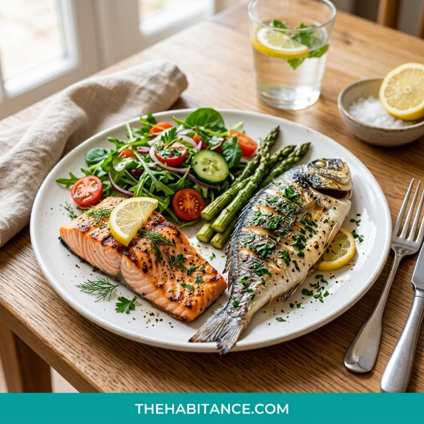 Omega-3 rich fatty fish supporting prostate health and reducing inflammation.