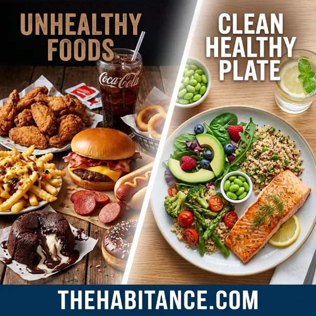 Comparison of unhealthy foods that may worsen prostate health.